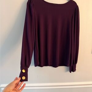 Chic Women's Blouse with Gold Button Details